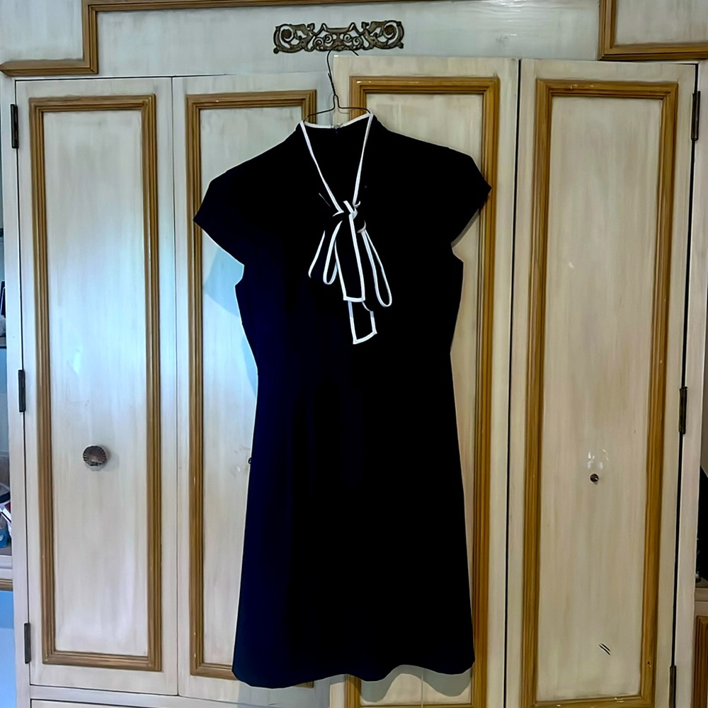 J crew dress with tie neck detail